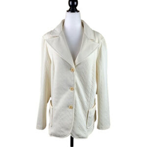 Vintage  70's Glenayr Kitten Ivory Blazer